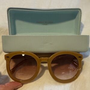 Karen Walker Super Duper Honey Brown Round Sunglasses